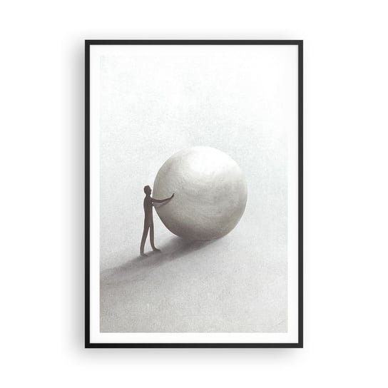 Obraz - Plakat - Gra życia - 70x100cm - Abstrakcja Sztuka Człowiek - Foto Plakaty w ramie koloru czarnego do Salonu Sypialni ARTTOR ARTTOR