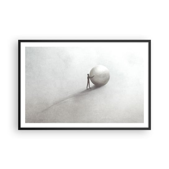 Obraz - Plakat - Gra życia - 91x61cm - Abstrakcja Sztuka Człowiek - Foto Plakaty na ścianę w czarnej ramie - Plakat do Salonu Sypialni ARTTOR ARTTOR