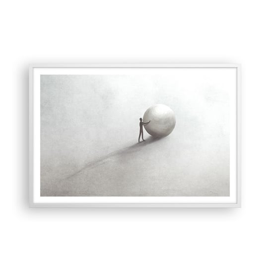 Obraz - Plakat - Gra życia - 91x61cm - Abstrakcja Sztuka Człowiek - Foto Plakaty na ścianę w ramie białej - Plakat do Salonu Sypialni ARTTOR ARTTOR