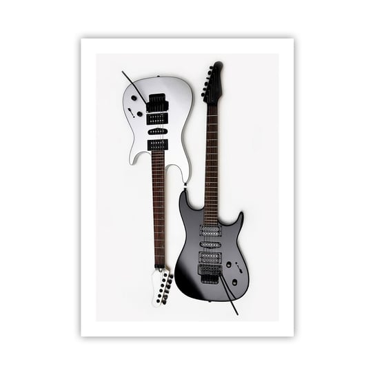 Obraz - Plakat - Harmonia kształtów - 50x70cm - Muzyka Gitara Elektryczna Instrument Muzyczny - Nowoczesny modny obraz Plakat bez ramy do Salonu Sypialni ARTTOR ARTTOR