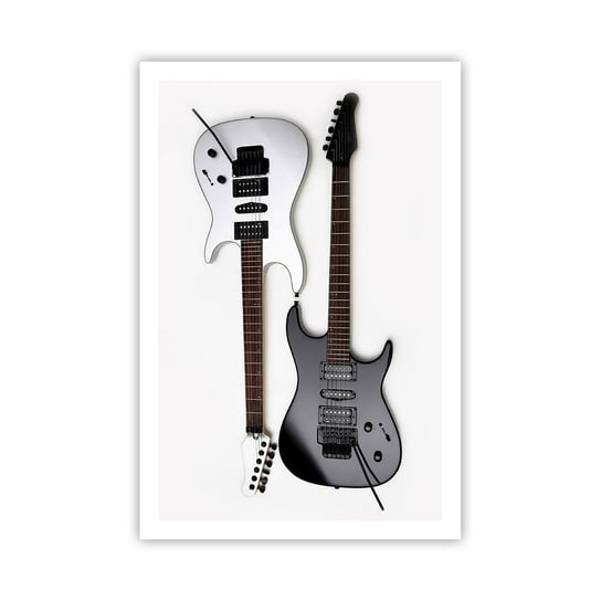 Obraz - Plakat - Harmonia kształtów - 61x91cm - Muzyka Gitara Elektryczna Instrument Muzyczny - Foto Plakaty na ścianę bez ramy - Plakat do Salonu Sypialni ARTTOR ARTTOR