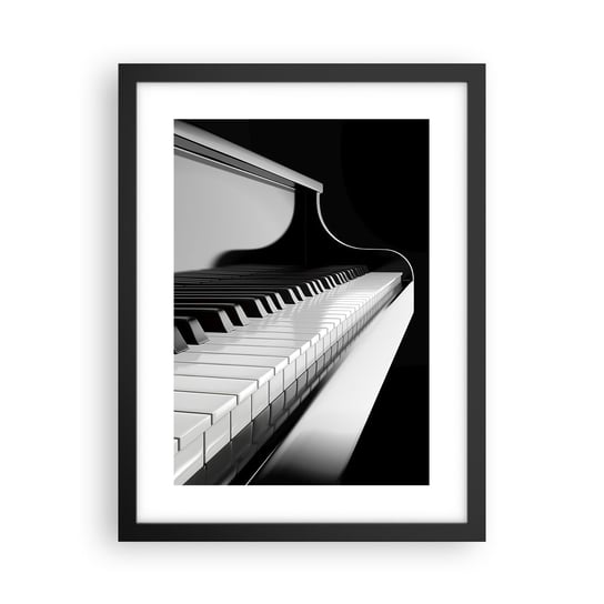 Obraz - Plakat - Harmonia kształtów i barw - 30x40cm - Fortepian Pianino Muzyka - Foto Plakaty na ścianę w czarnej ramie - Plakat do Salonu Sypialni ARTTOR ARTTOR