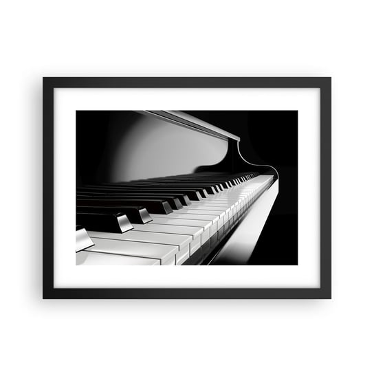 Obraz - Plakat - Harmonia kształtów i barw - 40x30cm - Fortepian Pianino Muzyka - Foto Plakaty na ścianę w czarnej ramie - Plakat do Salonu Sypialni ARTTOR ARTTOR