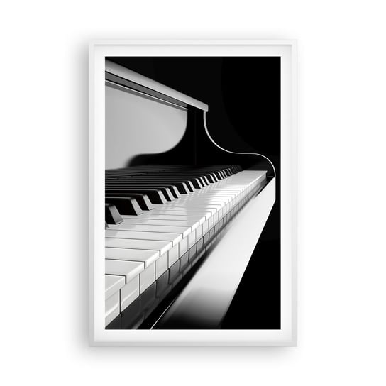 Obraz - Plakat - Harmonia kształtów i barw - 61x91cm - Fortepian Pianino Muzyka - Foto Plakaty na ścianę w ramie białej - Plakat do Salonu Sypialni ARTTOR ARTTOR
