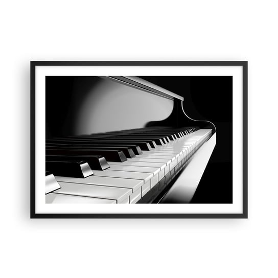 Obraz - Plakat - Harmonia kształtów i barw - 70x50cm - Fortepian Pianino Muzyka - Nowoczesny modny obraz Plakat czarna rama ARTTOR ARTTOR