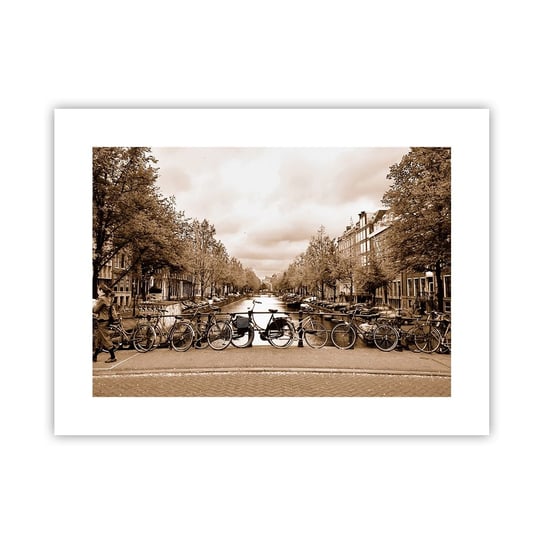 Obraz - Plakat - Holenderskie klimaty - 40x30cm - Miasto Amsterdam Rower - Foto Plakaty na ścianę bez ramy - Plakat do Salonu Sypialni ARTTOR ARTTOR
