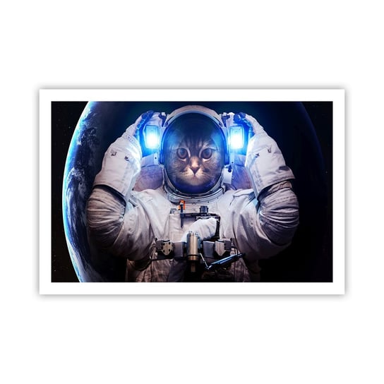 Obraz - Plakat - Houston, macie problem - 91x61cm - Abstrakcja Astronauta Kosmos - Foto Plakaty na ścianę bez ramy - Plakat do Salonu Sypialni ARTTOR ARTTOR