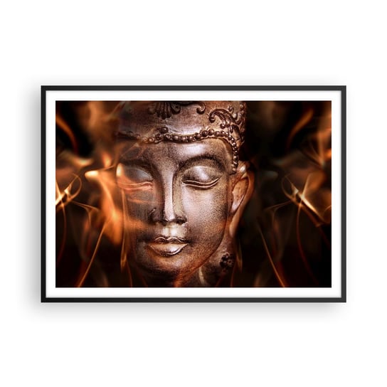Obraz - Plakat - Istnieje tylko tu i teraz - 100x70cm - Budda Religia Azja - Foto Plakaty w ramie koloru czarnego do Salonu Sypialni ARTTOR ARTTOR