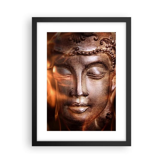 Obraz - Plakat - Istnieje tylko tu i teraz - 30x40cm - Budda Religia Azja - Foto Plakaty na ścianę w czarnej ramie - Plakat do Salonu Sypialni ARTTOR ARTTOR