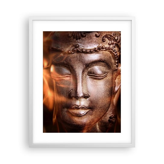Obraz - Plakat - Istnieje tylko tu i teraz - 40x50cm - Budda Religia Azja - Foto Plakaty w ramie koloru białego do Salonu Sypialni ARTTOR ARTTOR