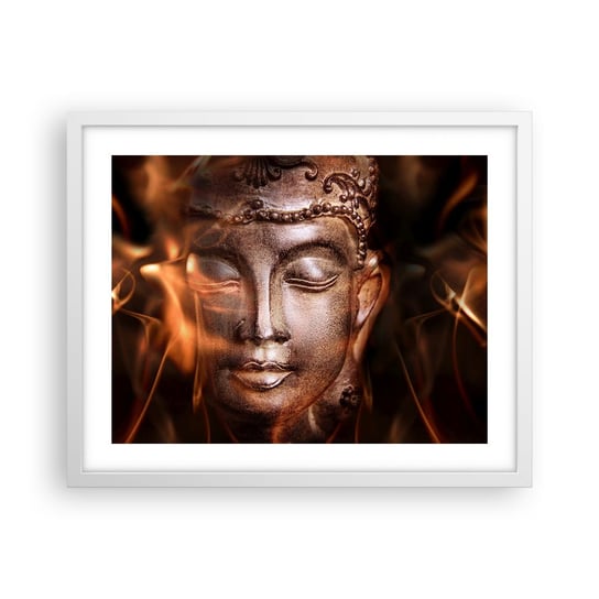 Obraz - Plakat - Istnieje tylko tu i teraz - 50x40cm - Budda Religia Azja - Foto Plakaty w ramie koloru białego do Salonu Sypialni ARTTOR ARTTOR