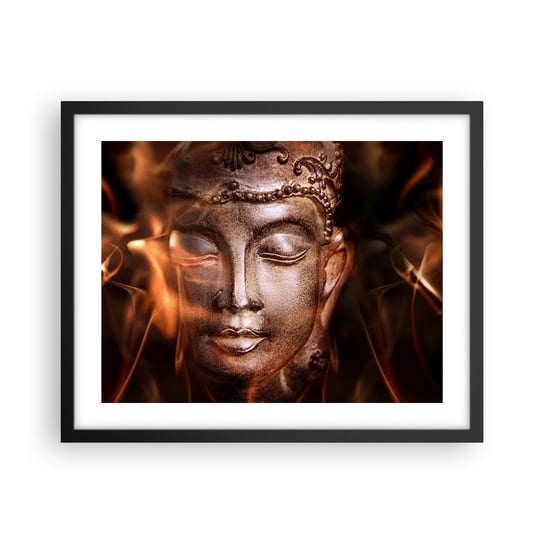 Obraz - Plakat - Istnieje tylko tu i teraz - 50x40cm - Budda Religia Azja - Foto Plakaty w ramie koloru czarnego do Salonu Sypialni ARTTOR ARTTOR