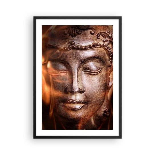 Obraz - Plakat - Istnieje tylko tu i teraz - 50x70cm - Budda Religia Azja - Nowoczesny modny obraz Plakat czarna rama ARTTOR ARTTOR