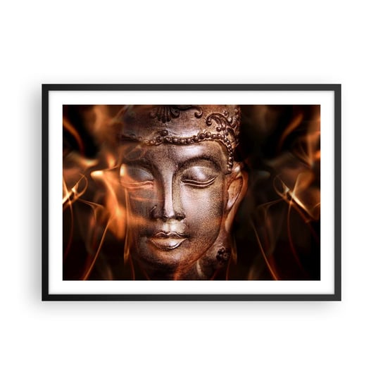 Obraz - Plakat - Istnieje tylko tu i teraz - 70x50cm - Budda Religia Azja - Nowoczesny modny obraz Plakat czarna rama ARTTOR ARTTOR