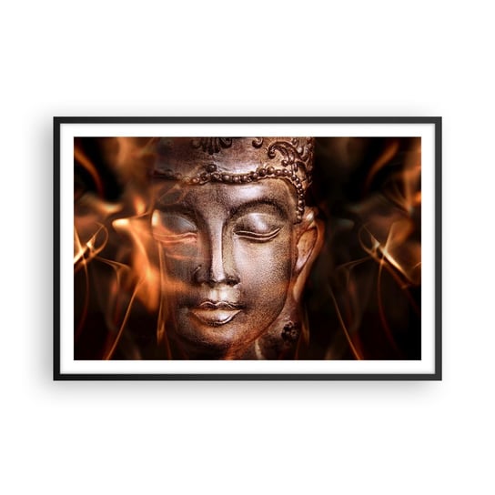 Obraz - Plakat - Istnieje tylko tu i teraz - 91x61cm - Budda Religia Azja - Foto Plakaty na ścianę w czarnej ramie - Plakat do Salonu Sypialni ARTTOR ARTTOR