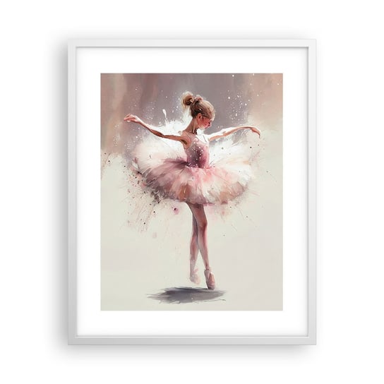 Obraz - Plakat - Jak młody ptak - 40x50cm - Baletnica Dziewczynka Sztuka - Foto Plakaty w ramie koloru białego do Salonu Sypialni ARTTOR ARTTOR