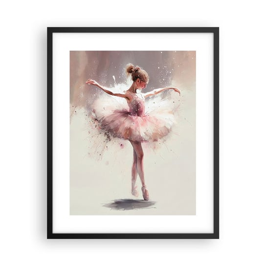 Obraz - Plakat - Jak młody ptak - 40x50cm - Baletnica Dziewczynka Sztuka - Foto Plakaty w ramie koloru czarnego do Salonu Sypialni ARTTOR ARTTOR