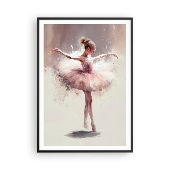 Obraz - Plakat - Jak młody ptak - 70x100cm - Baletnica Dziewczynka Sztuka - Foto Plakaty w ramie koloru czarnego do Salonu Sypialni ARTTOR ARTTOR