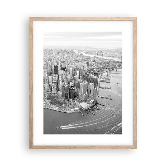 Obraz - Plakat - Jak nie pokochać? - 40x50cm - Nowy Jork Krajobraz Architektura - Foto Plakaty w ramie koloru jasny dąb do Salonu Sypialni ARTTOR ARTTOR