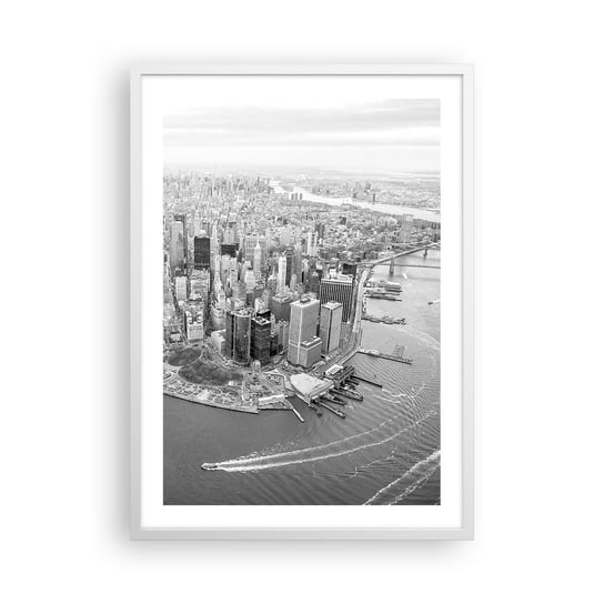 Obraz - Plakat - Jak nie pokochać? - 50x70cm - Nowy Jork Krajobraz Architektura - Nowoczesny modny obraz Plakat rama biała ARTTOR ARTTOR