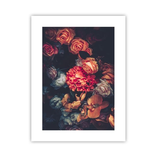 Obraz - Plakat - Jak u holenderskich mistrzów - 30x40cm - Bukiet Kwiatów Kwiaty Róże - Foto Plakaty na ścianę bez ramy - Plakat do Salonu Sypialni ARTTOR ARTTOR