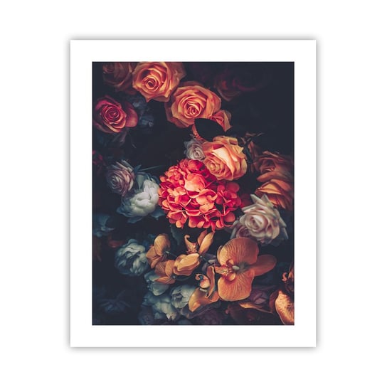 Obraz - Plakat - Jak u holenderskich mistrzów - 40x50cm - Bukiet Kwiatów Kwiaty Róże - Foto Plakaty bez ramy do Salonu Sypialni ARTTOR ARTTOR