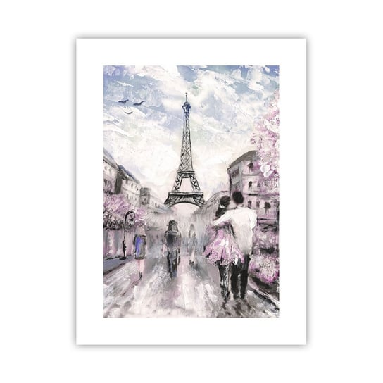Obraz - Plakat - Jak zakochac się, to tylko w… - 30x40cm - Miasto Wieża Eiffla Paryż - Foto Plakaty na ścianę bez ramy - Plakat do Salonu Sypialni ARTTOR ARTTOR