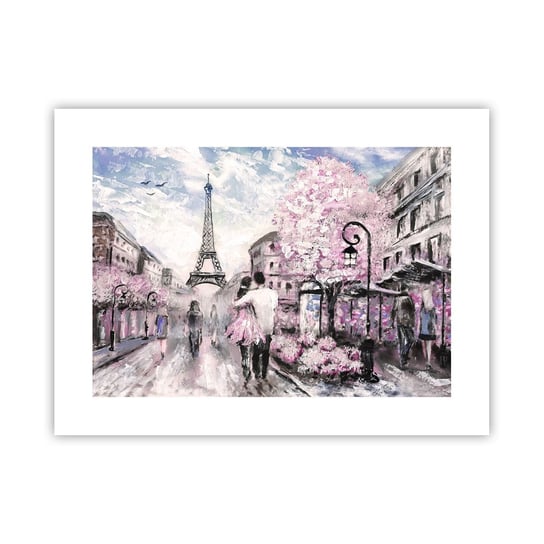 Obraz - Plakat - Jak zakochac się, to tylko w… - 40x30cm - Miasto Wieża Eiffla Paryż - Foto Plakaty na ścianę bez ramy - Plakat do Salonu Sypialni ARTTOR ARTTOR