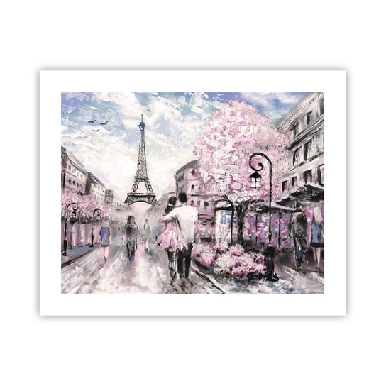 Obraz - Plakat - Jak zakochac się, to tylko w… - 50x40cm - Miasto Wieża Eiffla Paryż - Foto Plakaty bez ramy do Salonu Sypialni ARTTOR ARTTOR