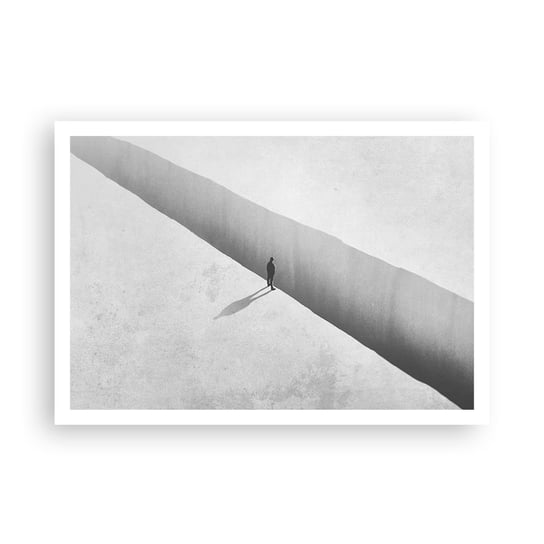 Obraz - Plakat - Jasny cel - 100x70cm - Przepaść Minimalizm Człowiek - Foto Plakaty bez ramy na ścianę do Salonu Sypialni ARTTOR ARTTOR