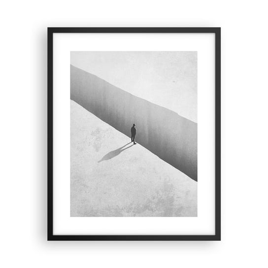 Obraz - Plakat - Jasny cel - 40x50cm - Przepaść Minimalizm Człowiek - Foto Plakaty w ramie koloru czarnego do Salonu Sypialni ARTTOR ARTTOR