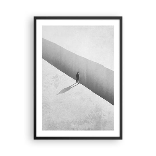 Obraz - Plakat - Jasny cel - 50x70cm - Przepaść Minimalizm Człowiek - Nowoczesny modny obraz Plakat czarna rama ARTTOR ARTTOR