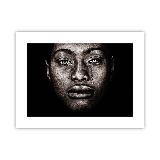 Obraz - Plakat - Jedna łza - 40x30cm - Twarz Kobiety Portret Kobiety Afryka - Foto Plakaty na ścianę bez ramy - Plakat do Salonu Sypialni ARTTOR ARTTOR