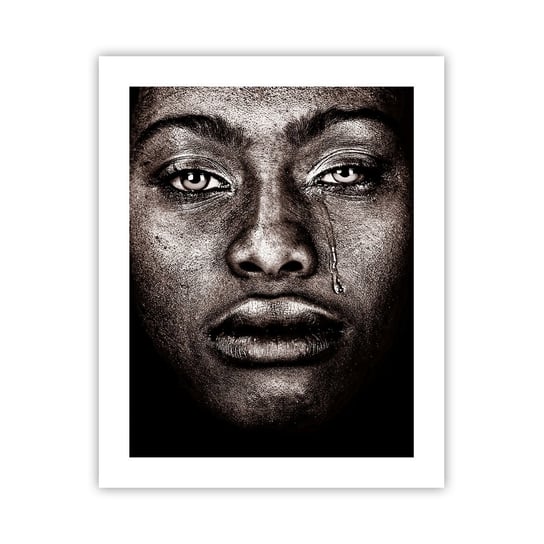 Obraz - Plakat - Jedna łza - 40x50cm - Twarz Kobiety Portret Kobiety Afryka - Foto Plakaty bez ramy do Salonu Sypialni ARTTOR ARTTOR