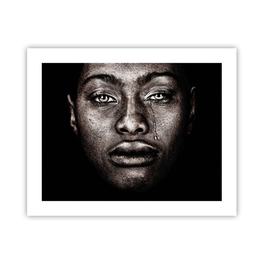 Obraz - Plakat - Jedna łza - 50x40cm - Twarz Kobiety Portret Kobiety Afryka - Foto Plakaty bez ramy do Salonu Sypialni ARTTOR ARTTOR