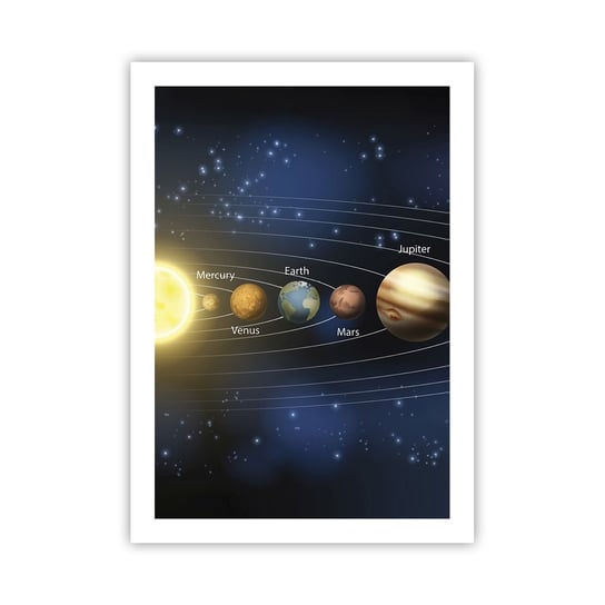 Obraz - Plakat - Jedna z dziesięciu - 50x70cm - Kosmos Galaktyka Układ Słoneczny - Nowoczesny modny obraz Plakat bez ramy do Salonu Sypialni ARTTOR ARTTOR