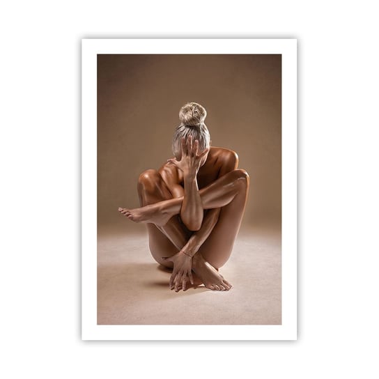 Obraz - Plakat - Jedność ciała i ducha - 50x70cm - Ciało Kobieta Modelka - Nowoczesny modny obraz Plakat bez ramy do Salonu Sypialni ARTTOR ARTTOR