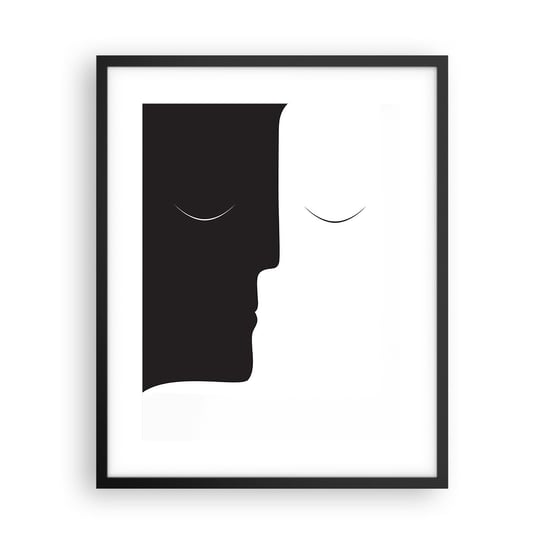 Obraz - Plakat - Jedność przeciwieństw - 40x50cm - Ludzie Para Sztuka - Foto Plakaty w ramie koloru czarnego do Salonu Sypialni ARTTOR ARTTOR