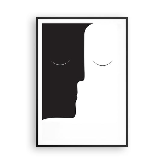 Obraz - Plakat - Jedność przeciwieństw - 70x100cm - Ludzie Para Sztuka - Foto Plakaty w ramie koloru czarnego do Salonu Sypialni ARTTOR ARTTOR