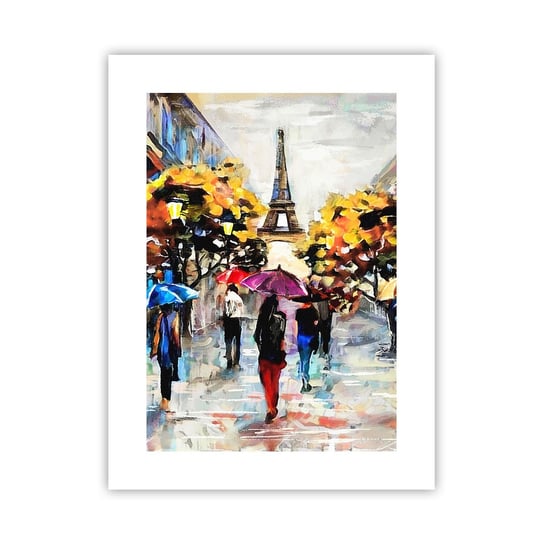 Obraz - Plakat - Jesienią szczególnie piękny - 30x40cm - Miasto Paryż Wieża Eiffla - Foto Plakaty na ścianę bez ramy - Plakat do Salonu Sypialni ARTTOR ARTTOR