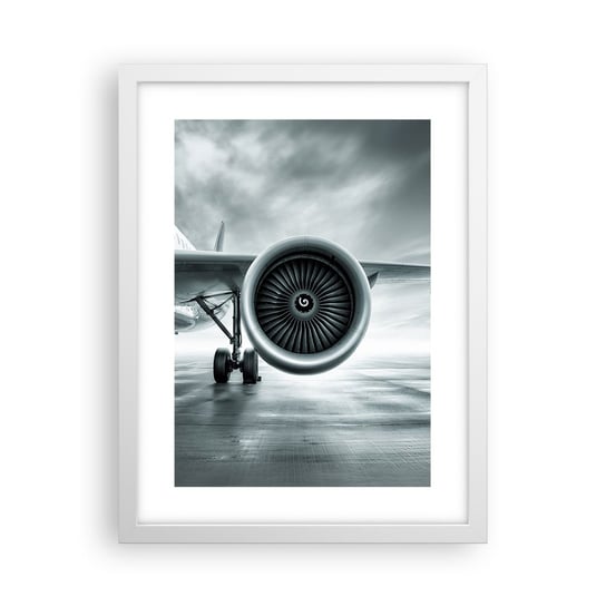 Obraz - Plakat - Jest moc! - 30x40cm - Samolot Podróż Biznes - Foto Plakaty na ścianę w ramie białej - Plakat do Salonu Sypialni ARTTOR ARTTOR