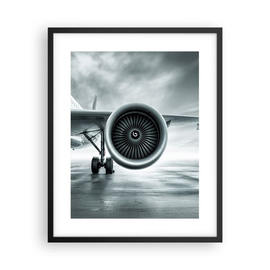 Obraz - Plakat - Jest moc! - 40x50cm - Samolot Podróż Biznes - Foto Plakaty w ramie koloru czarnego do Salonu Sypialni ARTTOR ARTTOR