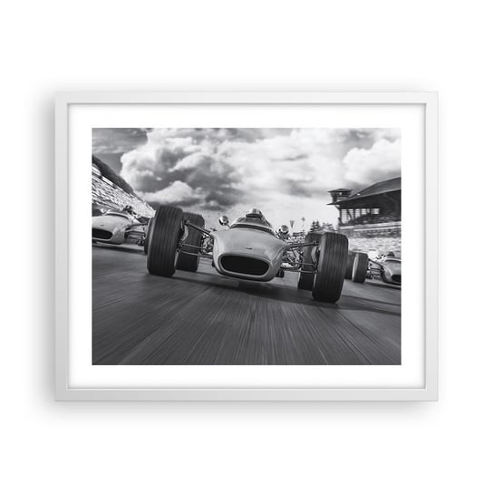 Obraz - Plakat - Jest moc! - 50x40cm - Formuła 1 Pojazd Wyścig - Foto Plakaty w ramie koloru białego do Salonu Sypialni ARTTOR ARTTOR