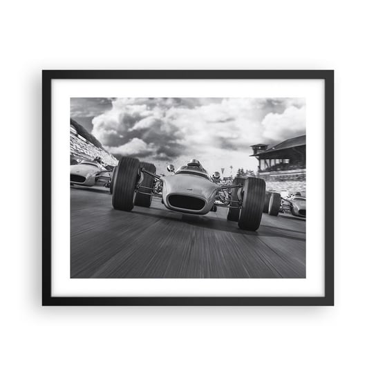 Obraz - Plakat - Jest moc! - 50x40cm - Formuła 1 Pojazd Wyścig - Foto Plakaty w ramie koloru czarnego do Salonu Sypialni ARTTOR ARTTOR