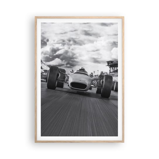 Obraz - Plakat - Jest moc! - 70x100cm - Formuła 1 Pojazd Wyścig - Foto Plakaty w ramie koloru jasny dąb do Salonu Sypialni ARTTOR ARTTOR