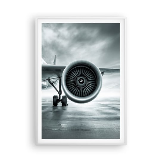 Obraz - Plakat - Jest moc! - 70x100cm - Samolot Podróż Biznes - Foto Plakaty w ramie koloru białego do Salonu Sypialni ARTTOR ARTTOR