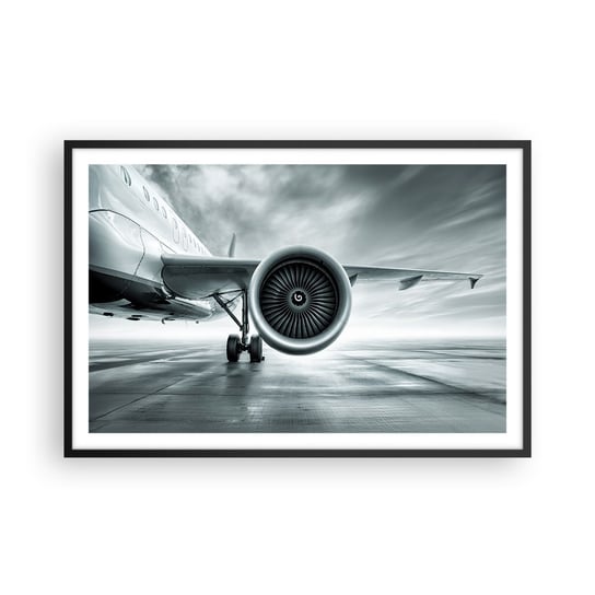 Obraz - Plakat - Jest moc! - 91x61cm - Samolot Podróż Biznes - Foto Plakaty na ścianę w czarnej ramie - Plakat do Salonu Sypialni ARTTOR ARTTOR
