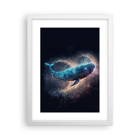 Obraz - Plakat - Jest taki świat… - 30x40cm - Wieloryb Magiczny Fantastyczny - Foto Plakaty na ścianę w ramie białej - Plakat do Salonu Sypialni ARTTOR ARTTOR