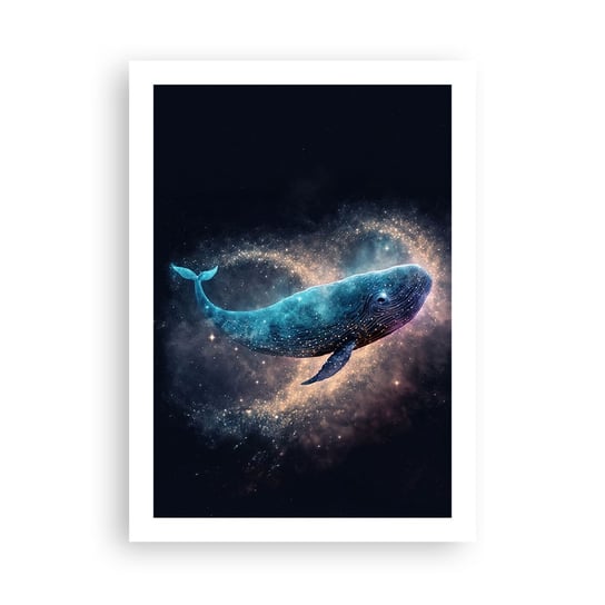 Obraz - Plakat - Jest taki świat… - 50x70cm - Wieloryb Magiczny Fantastyczny - Nowoczesny modny obraz Plakat bez ramy do Salonu Sypialni ARTTOR ARTTOR