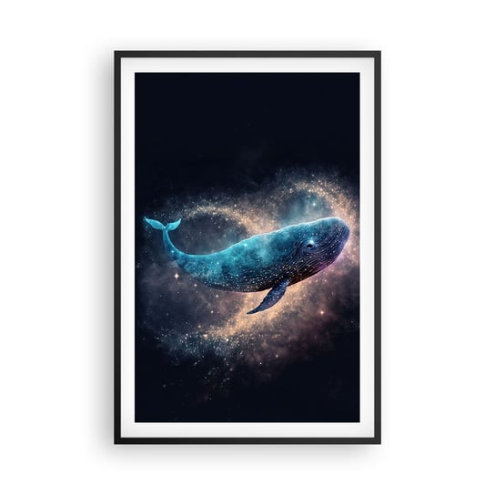 Obraz - Plakat - Jest taki świat… - 61x91cm - Wieloryb Magiczny Fantastyczny - Foto Plakaty na ścianę w czarnej ramie - Plakat do Salonu Sypialni ARTTOR ARTTOR